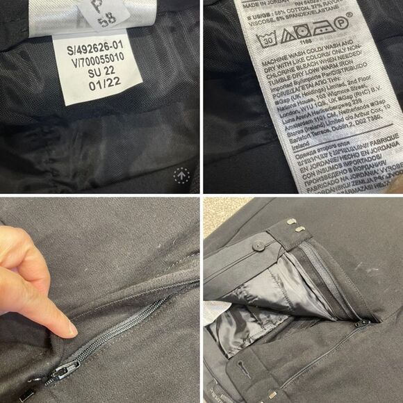 Banana Republic womens sloan pants sz 12 10” rise black business casual trouser - Picture 10 of 12